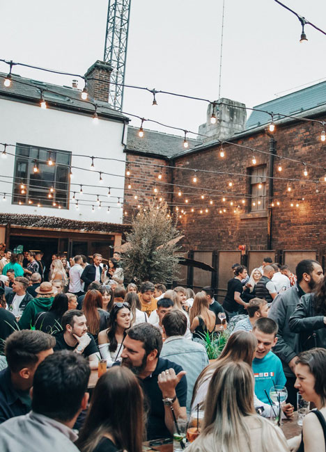 beer garden Leeds courtyard